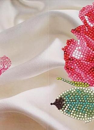 Открытка "роза", 13х18см. алмазная вышивка