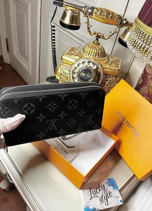 Louis vuitton чорний сірий monogram на 2 відділи 545