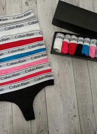 Женские трусики-бикини calvin klein, набір 7 шт.