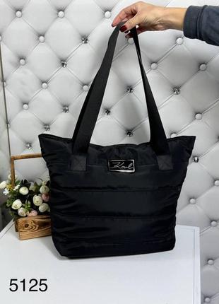 Женская сумка-шопер - вместительная и стильная черная