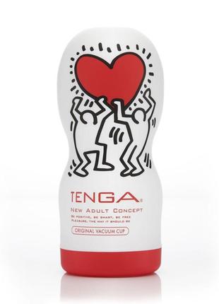 Мастурбатор tenga keith haring deep throat cup (глубокая глотка) с вакуумной стимуляцией feromon
