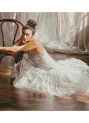 Набір для творчості алмазна картина стомлена балерина strateg розміром 40х50 см (l-435)