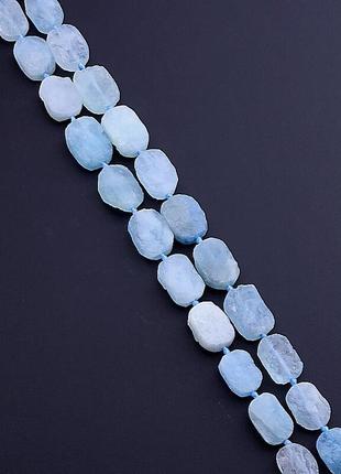 Нитка заготовка для бус браслетів аквамарин заготівка для бус браслетів 40 см. без замка
