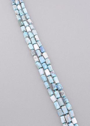 Нитка заготовка для бус браслетов  амазонит 43 см.  без замка