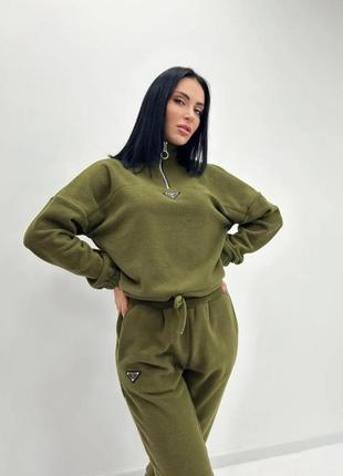 Теплый костюм спортивный флисовый