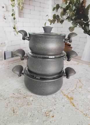 Набір посуду oms 3027-grey