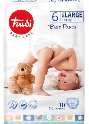 Підгузки-трусики trudi 6 (15+ кг) 10 шт (8007300006994)