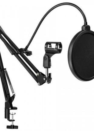 Микрофон студийный music d.j. m - 800u со стойкой и ветрозащитой микрофон для студийной звукозаписи3 фото
