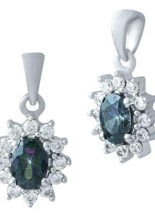 Серебряная подвеска silverthin с мистик топазом 1.042ct (1933459)