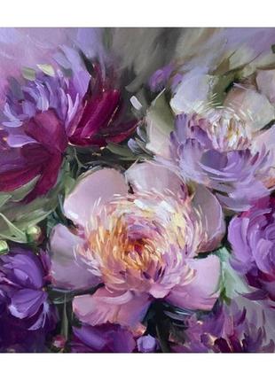 Алмазная мозаика santi роскошь пионов, 60*70см (на подрамнике)