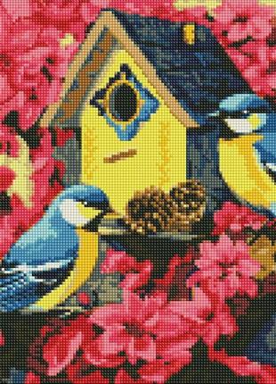 Діамантова вишивка затишна шпаківня ©art_selena_ua, 40х50 см (ідейка)