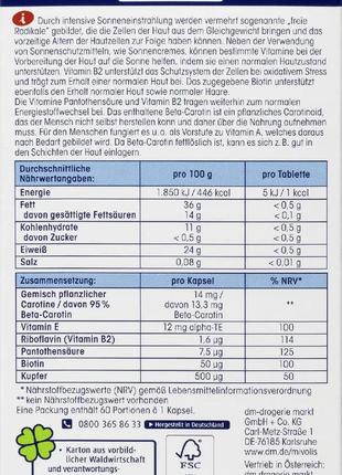 Биологически активная добавка mivolis carotin, 60 шт