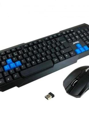 Комплект беспроводная клавиатура + мышка jedel ws880 black