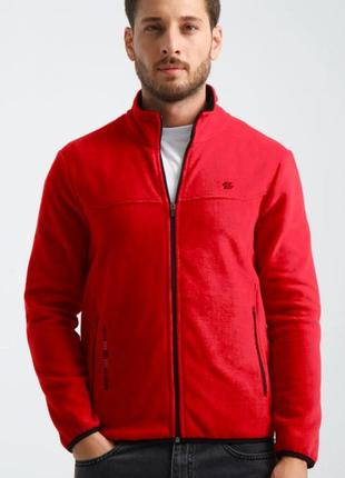 Фліска тепла зіппер shooter чоловіча на блискавці m-xxxl , m, червоний