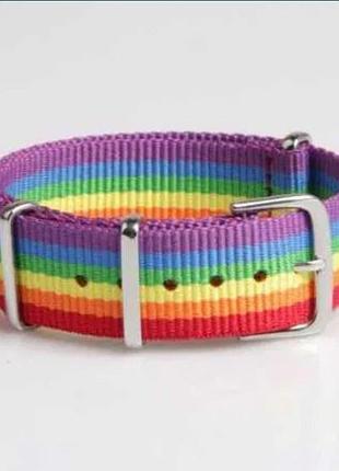 Браслет ремешок на руку радужный