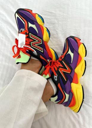 Жіночі замшеві кросівки new balance 9060 «prism purple» multicolor х нью беланс
