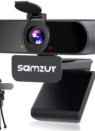 Веб-камера з мікрофоном | usb-камера samzuy full hd 1080p streaming, регульована, автофокус, чистий звук