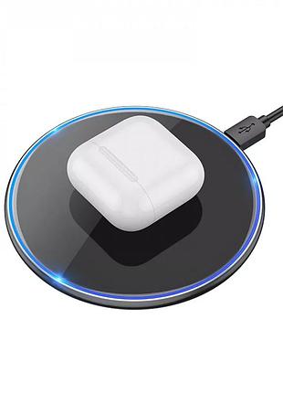 Бездротовий зарядний пристрій hoco cw6 pro easy 15w charging wireless fast charger black white