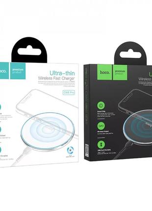 Бездротовий зарядний пристрій hoco cw6 pro easy 15w charging wireless fast charger black white7 фото