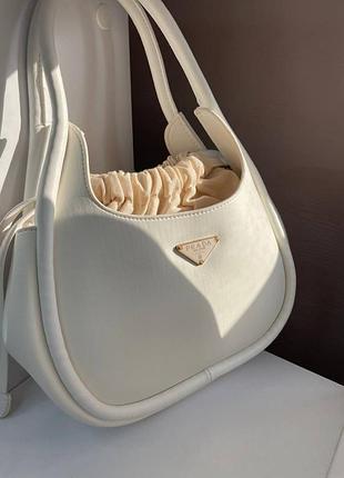 Жіноча сумка prada mini прада біла 088 5