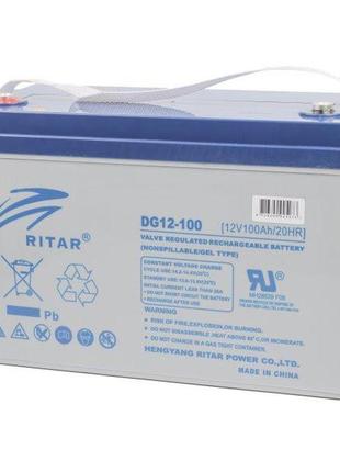 Гелева акумуляторна батарея 12в 100 а·год ritar dg12-100 gel