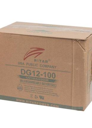 Гелева акумуляторна батарея 12в 100 а·год ritar dg12-100 gel2 фото