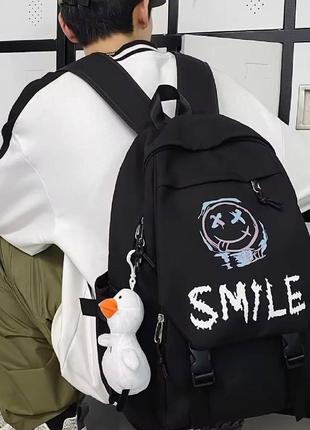 Рюкзак smile городской молодежный из плотного износостойкого холста школьный подростковый...