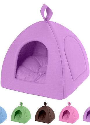 Піраміда для тварин теремок, s, ш 48 см, д 48 см, в 48 см фіолетовий