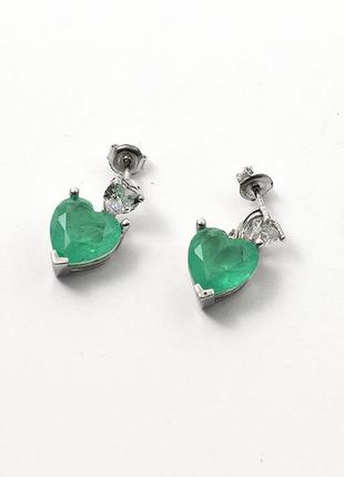 Пусеты с сердцем