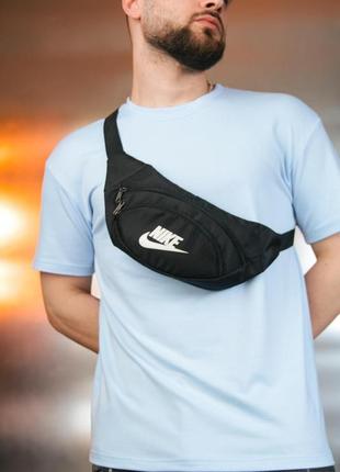 Бананка nike 1000d чорна, біле лого
