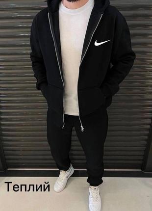 Чоловічий спортивний костюм із начосом на блискавці4 фото