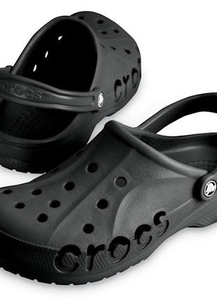 Сабо crocs baya мужские черные сабо крокс, оригинал м11/45/29см.