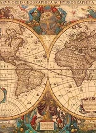 Алмазная вышивка. картина на подрамнике "старинная карта" , размер 40х50