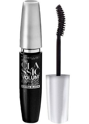 Тушь для ресниц maybelline new york classic volum express extra black 10 мл