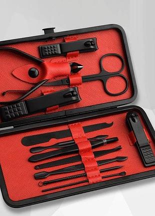 Манікюрний набір для догляду за нігтями, бровами та обличчям на 12 предметів, манікюрні набори для чоловіків