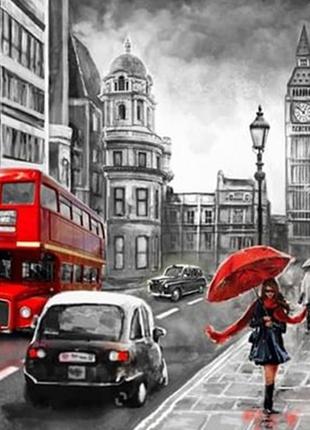 Алмазна вишивка. картина на підрамнику "лондон", 30х30см