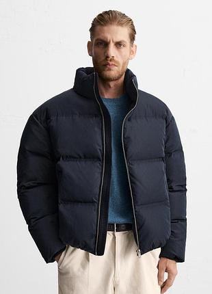 Мужской пуховик из натурального наполнителя пух + перо zara new