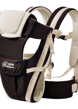2в1 кенгуру - переноска, эргорюкзак для детей бежевый