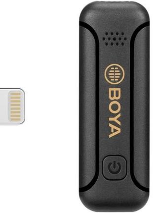 Б/у бездротовий петличний мікрофон boya для iphone ipad професійний накладний мікрофон plug and play by-wm3t2-d2