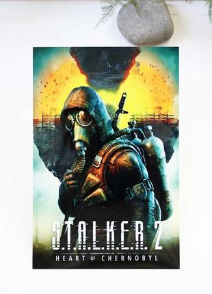 Металевий плакат сталкер "heart of chernobyl" / s.t.a.l.k.e.r.