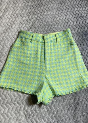 Твідові шорти zara