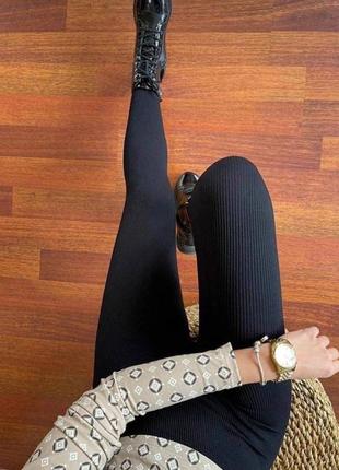🖤бесшовные леггинсы рубчик🖤