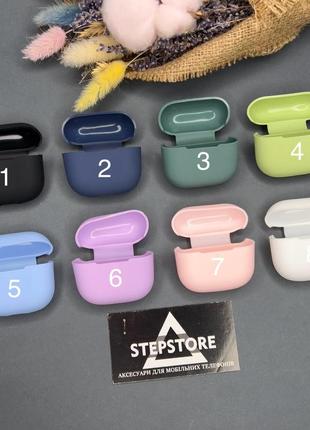 Чехол для apple airpods 4 силиконовый противоударный тонкий однотонный без карабина
