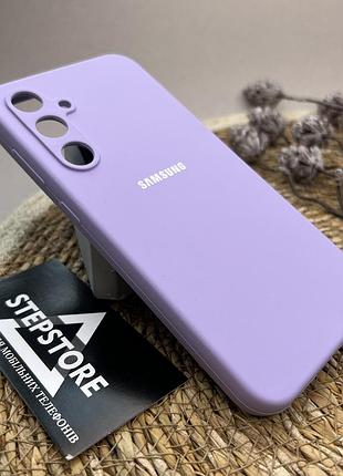 Уценка дефект чехол silicone case для samsung s23 fe с микрофиброй закрытый низ противоударный силиконовый