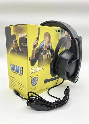 Навушники ігрові cyberpunk g006 pro дротові з мікрофоном