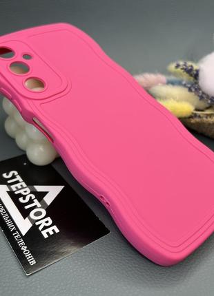 Чехол для samsung a05s (а057) волнистый силиконовый закрытая камера противоударный