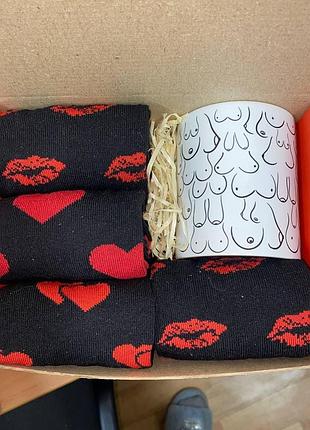 Подарочный женский бокс кружка + 8 пар носков pro_645