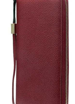 Клатч женский кожаный кошелек vintage 20047 красный