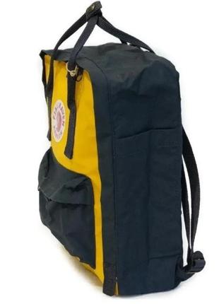 Рюкзак міський fjallraven kanken classic якісний жовтий із синім