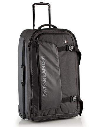 Сумка дорожня на колесах swissbrand durham (l) black (swb_ltdur001l) pro_7134